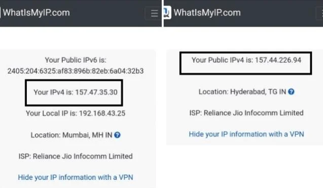 نحوه تغییر آدرس IP برای تلفن خود
