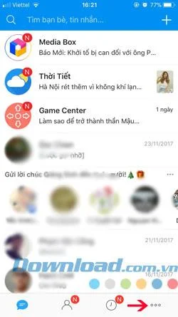 Instructions to turn off notifications of birthdays of friends on Zalo