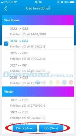 Viettel, Vinaphone 및 Mobifone 네트워크 앱에서 11 자리 심을 10 자리로 전송하는 방법