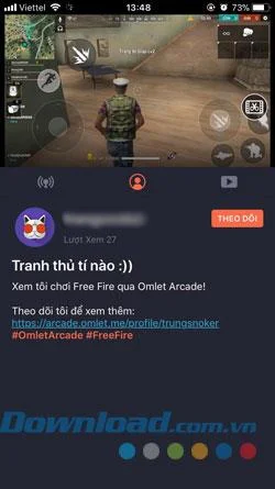 دستورالعمل استفاده از Omlet Arcade برای تماشای بازی جریان مستقیم