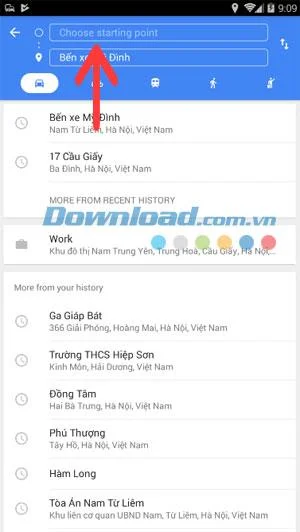 Google지도에서 오토바이로 길을 찾는 방법