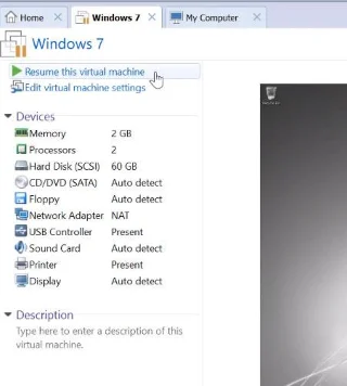 دستورالعمل نحوه نصب و اجرای ویندوز 7 در یک ماشین مجازی VMware
