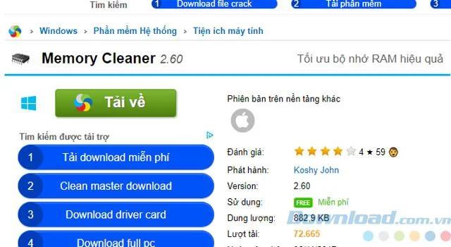 رم کامپیوتر خود را با نرم افزار Memory Cleaner بهینه کنید