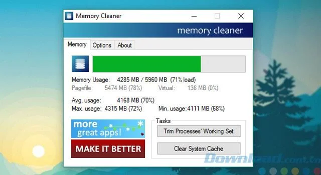 رم کامپیوتر خود را با نرم افزار Memory Cleaner بهینه کنید