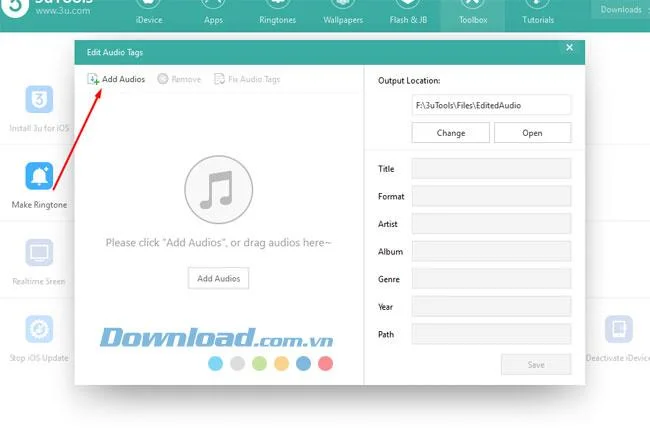 How to edit music file information with 3uTools