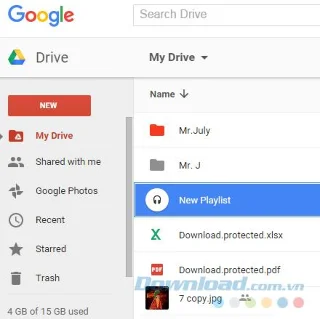 لیست های پخش را در Google Drive ایجاد کنید