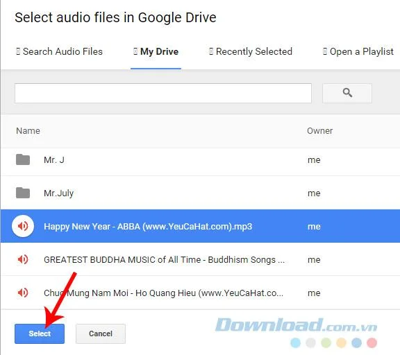 لیست های پخش را در Google Drive ایجاد کنید