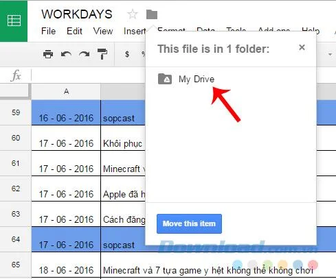 نحوه انتقال داده ها از Google Docs به Google Drive
