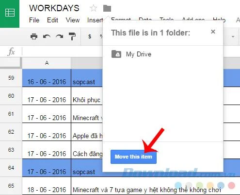 نحوه انتقال داده ها از Google Docs به Google Drive