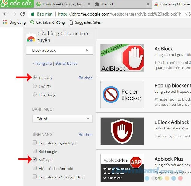 نحوه نصب و حذف برنامه های افزودنی روی Coc Coc