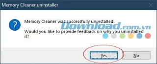 Instructions to remove Memory Cleaner on the computer