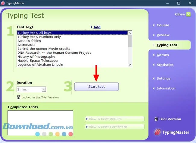 تعليمات لاستخدام برنامج TypingMaster Pro على الكمبيوتر