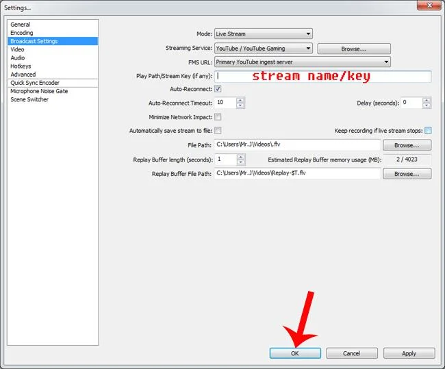 How to stream Youtube videos with OBS