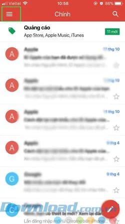 دستورالعمل افزودن حسابهای نامه غیر Google به Gmail برای iOS