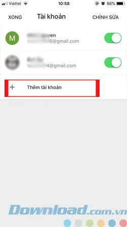 دستورالعمل افزودن حسابهای نامه غیر Google به Gmail برای iOS
