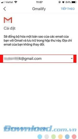 دستورالعمل افزودن حسابهای نامه غیر Google به Gmail برای iOS