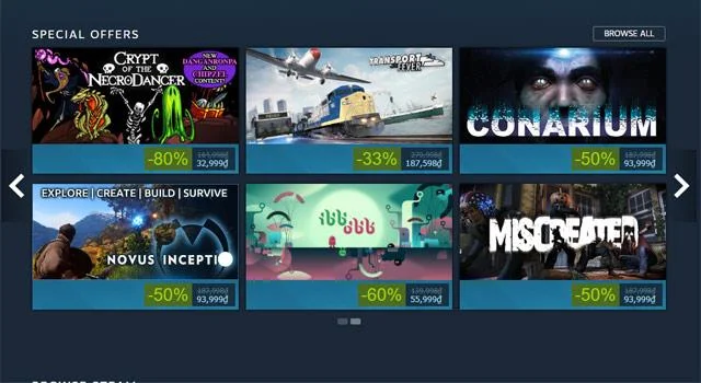 Steam فروش بازی ها را به ارز ویتنامی آغاز کرده است و تخفیف های پرداخت VND را در Steam ارائه می دهد