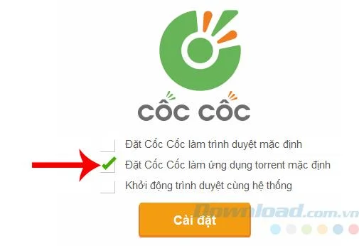 نحوه تنظیم پیش فرض بارگیری فایلهای تورنت با Coc Coc