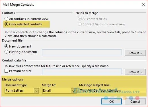 به صورت انبوه پیام های شخصی شده را در Outlook با ادغام نامه ارسال می کنید