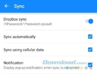 دستورالعمل همگام سازی 1Password با Dropbox