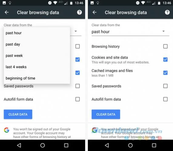 دستورالعمل پاک کردن سابقه مرور در دستگاه های Android