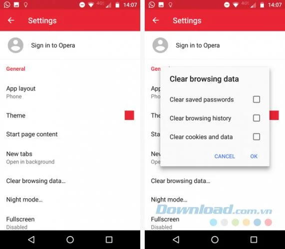 دستورالعمل پاک کردن سابقه مرور در دستگاه های Android