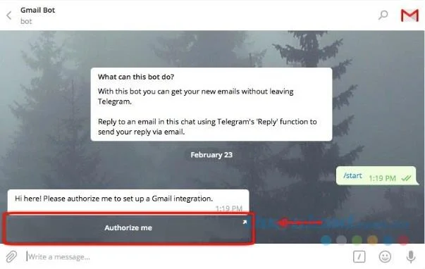 دستورالعمل دریافت Gmail در تلگرام