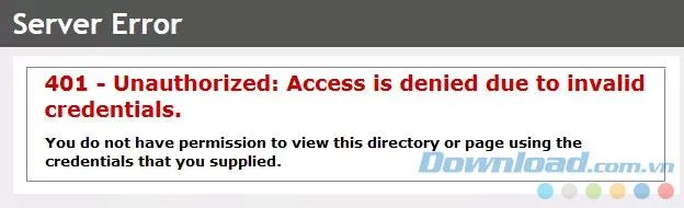 How to fix the 401 Unauthorized Error