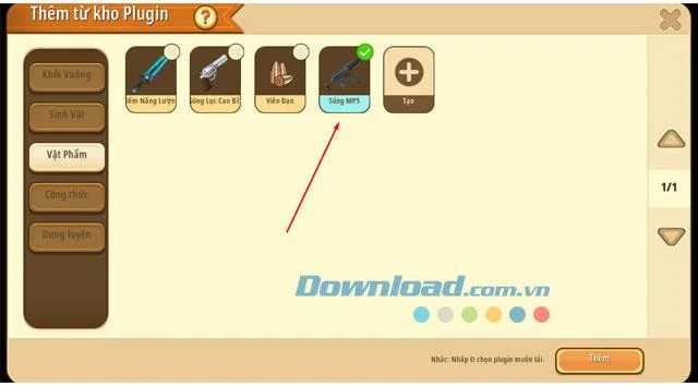 نحوه تعدیل سلاح ها و موارد در Mini World: Block Art