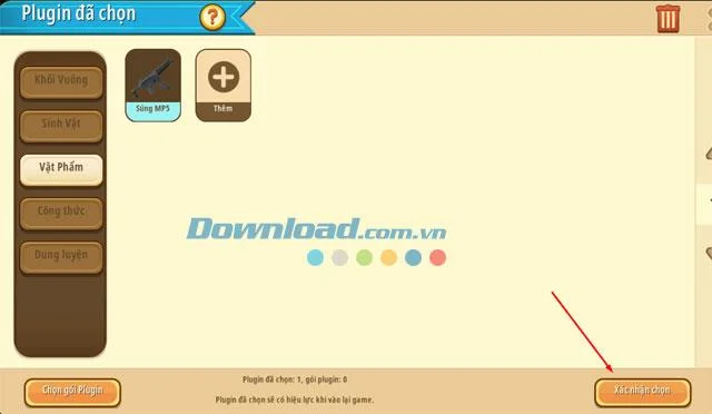 نحوه تعدیل سلاح ها و موارد در Mini World: Block Art