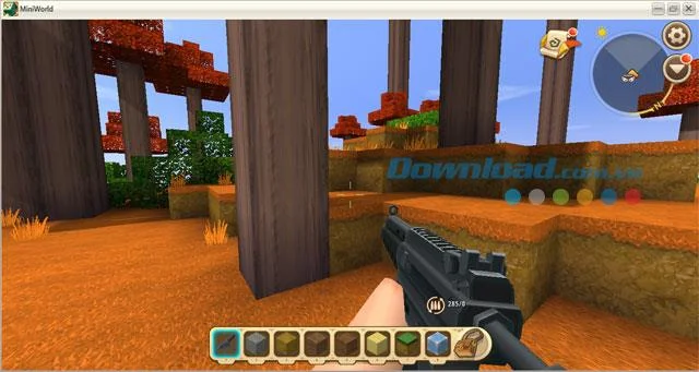 نحوه تعدیل سلاح ها و موارد در Mini World: Block Art