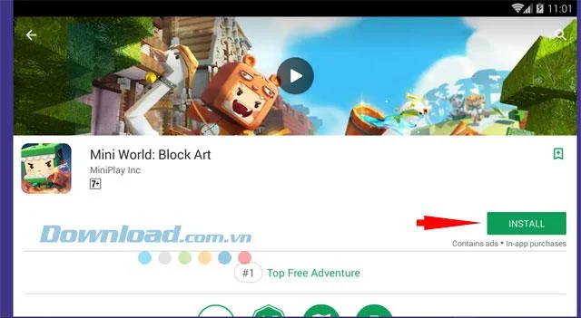 دستورالعمل نصب و پخش Mini World: Block Art در شبیه ساز Android
