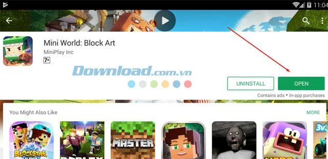 دستورالعمل نصب و پخش Mini World: Block Art در شبیه ساز Android