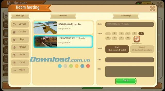 نحوه ایجاد یک اتاق برای بازی با دوستان در Mini World: Block Art