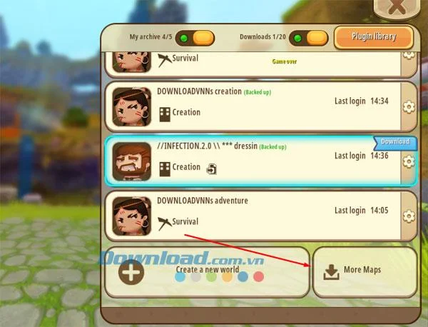 Map Selection for Download