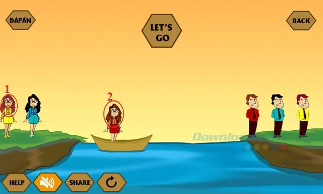 إجابات لأحدث لعبة IQ River Crossing