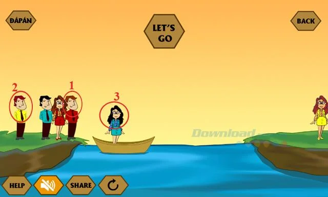 إجابات لأحدث لعبة IQ River Crossing