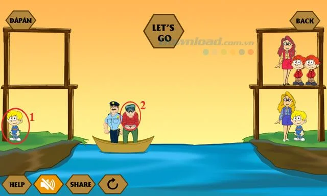إجابات لأحدث لعبة IQ River Crossing