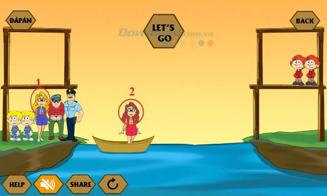 إجابات لأحدث لعبة IQ River Crossing