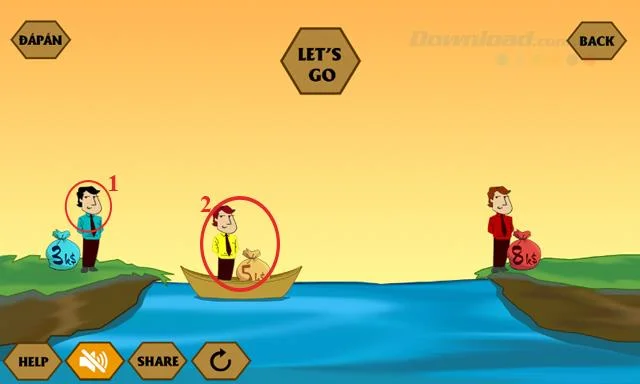 إجابات لأحدث لعبة IQ River Crossing