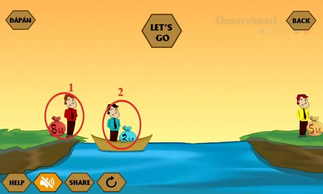 إجابات لأحدث لعبة IQ River Crossing