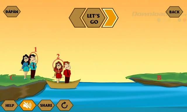 إجابات لأحدث لعبة IQ River Crossing