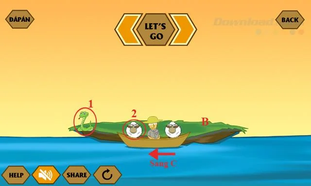 إجابات لأحدث لعبة IQ River Crossing