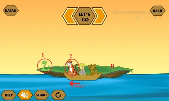 إجابات لأحدث لعبة IQ River Crossing
