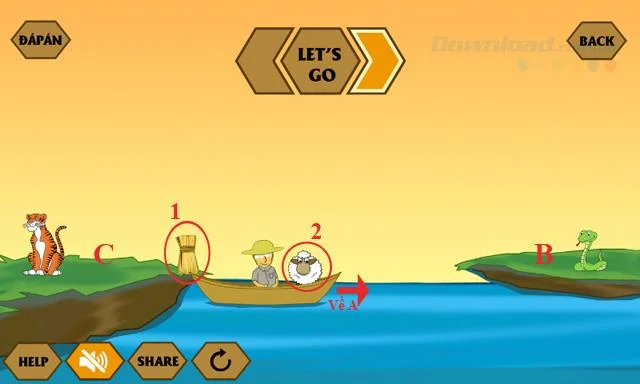إجابات لأحدث لعبة IQ River Crossing