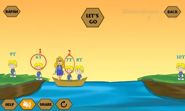 Jawapan kepada permainan terkini IQ River Crossing