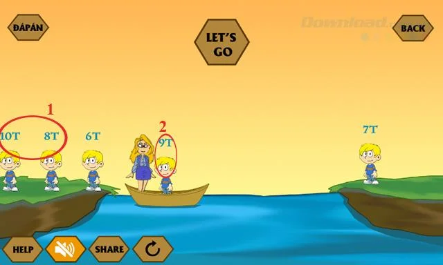 Jawapan kepada permainan terkini IQ River Crossing