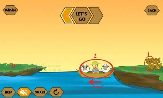 Jawapan kepada permainan terkini IQ River Crossing