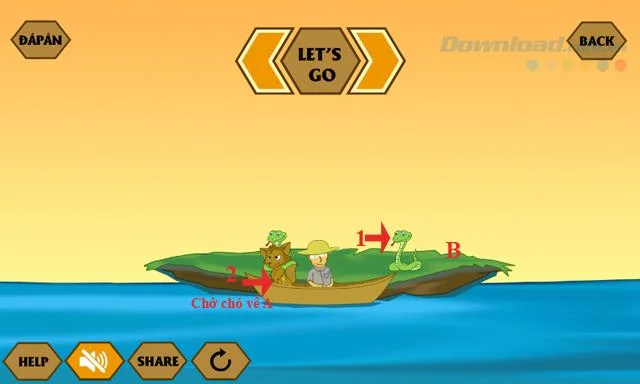 Jawapan kepada permainan terkini IQ River Crossing