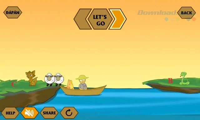 Jawapan kepada permainan terkini IQ River Crossing